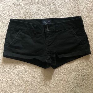 American Eagle Black Cotton Stretch Shorts